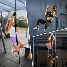 Climbing Rope 1.5 Inch Diameter 10/15/ 20/30 Feet Length Gym Climbing Rope For Workout Fitness And Strength Training Gym Rope Exercise Climbing Rope In Black For Adults Outdoor And Indoor - 1.18 Inch-10ft - View 7