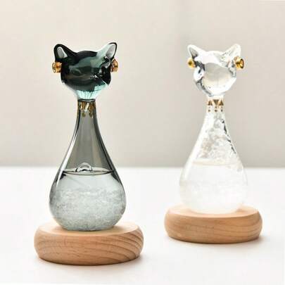 Magical Weather Forecast Bottle, Anderson Cat Storm Bottle Birthday Gift, Exquisite Egyptian Cat Weather Bottle