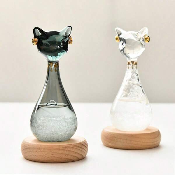 Magical Weather Forecast Bottle, Anderson Cat Storm Bottle Birthday Gift, Exquisite Egyptian Cat Weather Bottle