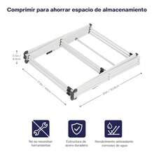 Tucorresi Tendedero Plegable para Ropa: Tendedero Plegable retractil Pared de Acero Inoxidable Soporte Tendedero Ahorra Espacio para Interiores y Exteriores Expandible de 3 Niveles 104x37x76 cm - blanco - Ver 2