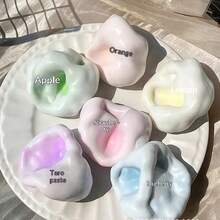 1个手工麻糬减压玩具，软糯糯米馅，挤压即可缓解压力，薄如冰皮，麻糬质地柔软，是办公室、派对、愚人节的理想礼物（无针） - 彩色 - 查看 10