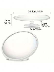 Artistic Decorative Round Wall Mirror, Horizontal Hanging Decoration For Car,Living Room,Retail Store Enhances Space Home Decor - 黑色 - 查看 2