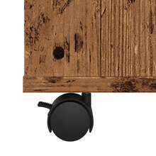 vidaXL Rollkleiderschrank, Antikholz-Optik, 60 x 35 x 75 cm, Holzwerkstoff - Braun - Übersicht 8