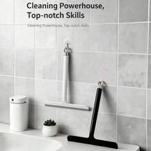 1pc Heavy Duty Squeegee, Sturdy Construction, Comfortable Handle For Easy Cleaning, Hanging Hook For Space-Saving, Suitable For Bathroom, Shower, Kitchen, Mirrors, Tiles, Countertops, Floors, Home, Office, Rental Properties - Multicolor - View 5