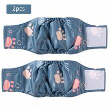 2pcs Reusable & Washable Male Dog Diapers, 3pcs Breathable Belly Bands (For Male Dogs In Summer), Male Dog Diapers - Multicolor - View 11