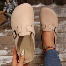 For Outdoor Comfort And Elegance Flats Shoes For Women Stylish And Versatile Slippers Flats Shoes With Comfort Cork Footbed Summer Slides Shoes Sandals For Women Outdoor Walking Travel - 杏色 - 查看 2
