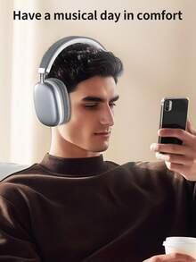 Tagry Wireless Bluetooth Headphones With Microphone, Foldable & Portable, HiFi Stereo, Memory Foam Earcups, Silver - Silver - View 2