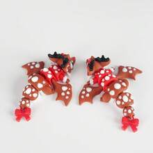 3D Printed Cute & Adorable Christmas Dragon + Dragon Egg Model Plastic Figurine Desktop Decor Sculpture, Holiday Gift - Multicolor - View 11