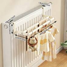 Heavy Duty No Drill Radiator Dryer Thickened Metal Double Rod Clothes Dryer, Metal Material, Space Saving Laundry Style, Wall Mounted Drying Rack Pattern, Heated Radiator Dryer Rack, Suitable For Clothes Towels Shoes Quick Heating, Fits Most Radiators Drying Solution - Multicolor - View 10