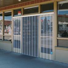 Cortina de tira de PVC transparente, 84 en altura x 38 en ancho x 0,08 en grosor, 6 PCS Caminar en tiras de cortina de refrigerador de congelador, tiras de puerta de plástico aislante térmico para almacén, congelador, puertas de garaje - 84 en altura x 38 en ancho x 0,08 en grosor - Ver 9