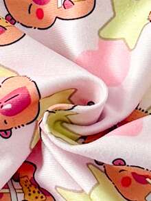 2 pcs Set Piyama Bayi Perempuan Lucu & Simpel, Romper Kancing Depan Motif Hewan Capybara, Bahan Lembut Cocok untuk Musim Semi, Gugur, dan Dingin - MultiWarna - View 7