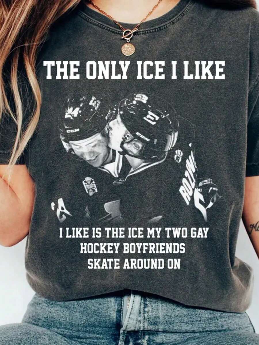 Heated Rivalry Shirt, Connor Storrie Hudson Williams Tee, Pop Culture Fandom Gift, Humorous Hockey Romance Shirt - 黑色 - 查看 1