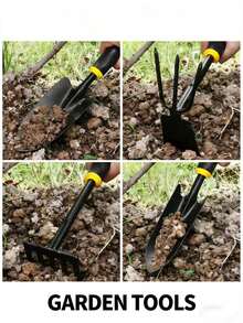 1pc Best-Selling Gardening Hand Tool Set | Wide Trowel/Narrow Trowel/Rake | Durable High-Manganese Steel | Ergonomic Non-Slip Comfortable Handle | Essential For Potted Plant Care And Indoor Gardening Maintenance | Perfect Gift For Gardening Enthusiasts | Designed For Outdoor Activities Including Treasure Hunting, Beach Strolling, Camping And Travel Adventure | Suitable For Indoor And Outdoor Use - Multicolor - View 3