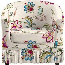 2 Piece Club Chair Slipcover Stretch Barrel Chair Covers Armchair Slipcovers Soft Removable Washable Chair Covers, Living Room Chair Couch Covers Protectors,39504516 - 藍色 - 查看 1