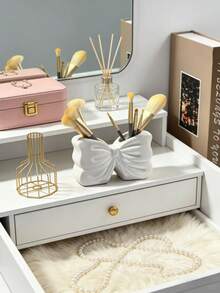 1个蝴蝶结电动牙刷架，浴室梳妆台牙刷牙膏收纳架，储物架，家居装饰 - 彩色 - 查看 11