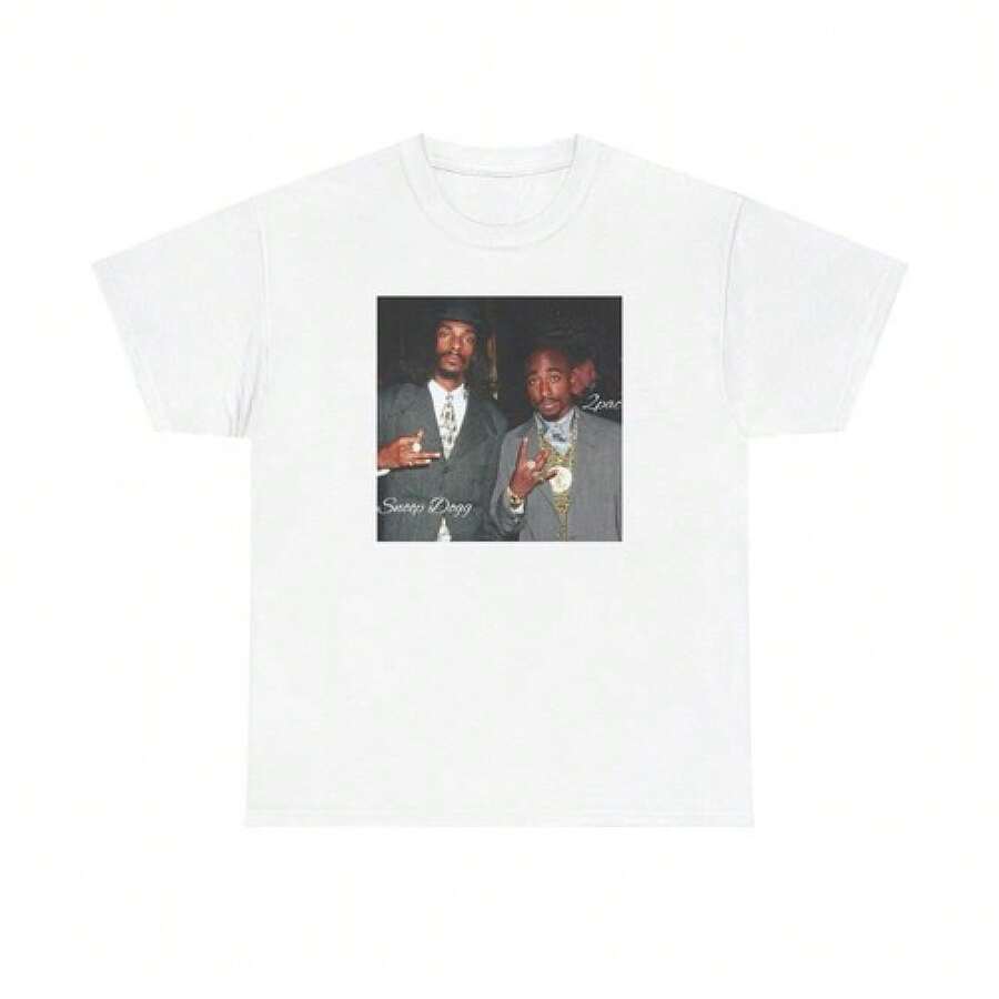 Camiseta de Rap Gangster de Snoop Dogg - Blanco - Ver 1