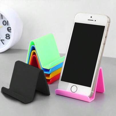 1 st. plasthållare för stationär telefon, multifunktionell bärbar surfplattahållare, vattentät liten stödhållare, lämplig för smartphones och surfplattor, surfplattahållare, dynamisk mobiltelefonhållare, surfplattahållare kompatibel med iPhone, Android-telefon, födelsedagspresent, familj, vänner telefonstativ telefontillbehör (slumpmässig färg)