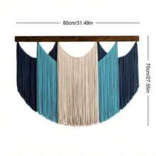 1件套流苏编织壁挂，波西米亚风格装饰挂毯，手工木板编织墙饰，背景墙，床头板装饰 - 如圖 - 查看 21