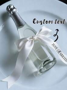 Customized Wedding Decoration Ribbons, Customizable Wedding Ribbon Accessories, Wine Glass Decoration Ribbons, Wedding Chair Back Decoration Ribbons, And Personalized Guest Name Ribbons. Wedding Party Decorations, Wedding And Party Ribbon Name Tags - Multicolor - View 6