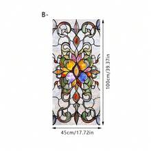 1 miếng dán tĩnh điện hình kính màu chim ruồi chuồn chuồn hoa tử đằng trang trí cho phòng khách, nhà bếp, văn phòng, cửa trượt, không cần keo dán, màn chắn riêng tư cầu vồng lăng kính mùa xuân trang trí nhà cửa - Nhiều màu - Xem 14