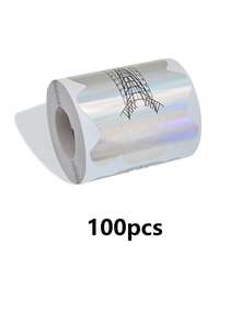 200/100pcs Hypoallergenic Fish Shaped Aluminum Foil Nail Art Molds, Suitable For French Manicure And Extension - Durable Nail Art Templates - Multicolor - View 9