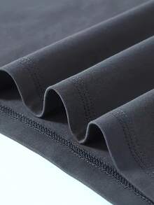 1pc Men's Summer Sun Print Casual Round Neck Tank Top - Dark Grey - View 5