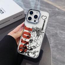 Funda para Teléfono: Funda de Anime's Bizarre Compatible con 16 15 14 13 12 11 Pro X XR XSMAX 8 Plus Marco de Lente Metálico Plateado Cubierta Trasera Suave Transparente17   17promax - transparente - Ver 6
