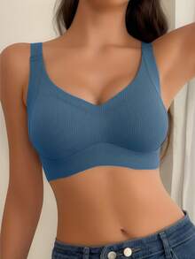 3pcs/Set Casual Comfortable Minimalist Underwear For Women, Adjustable Bras For Large Bust, Anti-Sagging - Multicolor - View 3