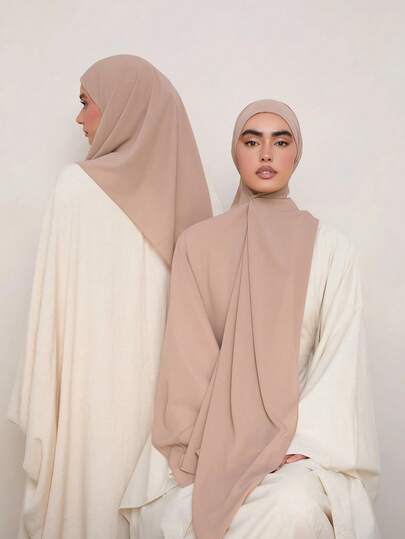 1pc Women's Casual Chiffon Headscarf Hijab