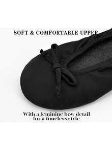 EstiloKeyela Pantuflas De Bailarina Para Mujer Con Lazo Suave Y Suela De Gamuza, Antideslizantes, Para DormitorioVersióN Mejorada - Gris - Ver 12