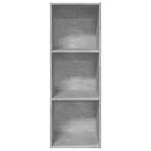 vidaXL Bibliothèque gris béton 40x30x114 cm ingénierie du bois - Gris - Voir 4