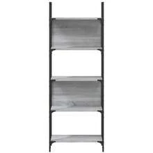 Libreria vidaXL a 5 livelli, colore grigio, dimensioni 60,5x24x166,5 cm. - Grigio - Visualizzare 5