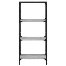 vidaXL 4-stöckiges Bücherregal Sonoma Grau 59x35x132 cm - Grau - Übersicht 4