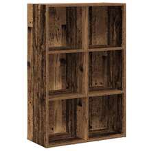 Bibliothèque/Buffet vidaXL en bois ancien 66x30x98 cm, ingénierie du bois - Tabac - Voir 2
