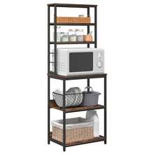 vidaXL Estante de cocina marrón ahumado 60 x 40 x 168 cm - Marrón - Ver 3
