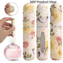 1pc Perfume Sample Bottles With Flowers And Butterfly Pattern On The Bottom, Reusable Delicate Water Mist Spray Bottle, Travel Perfume Spray Bottle, Multiple Patterns To Choose From, Birthday Gifts For Family And Friends, Holiday Gifts, Suitable For Travel Portable 5ml - X-AYPK-03 - Xem 10