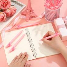 Bộ 1/5/10/20/30 bút bi hình nơ, màu hồng/trắng/đen, kiểu dáng retro dễ thương, có thể mở rộng, dung lượng lớn, quà tặng cho ngày Valentine, sinh nhật, tiệc tùng, đám cưới, văn phòng. - màu đen - Xem 4