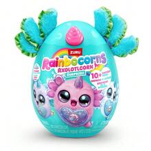 ZURU出品的Rainbocorns Axolotlcorn惊喜毛绒玩具，适合3岁以上女孩。