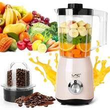 LAC Countertop Blender For Smoothies & Shakes, Double Container,3 Colors ,High Power Fruit & Vegetable Blender, Multi-Speed Kitchen Mixer For Juice, Baby Food & Frozen Drinks, - EU C Type Plug(220-240V) - View 15
