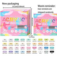 1 Peça Caneta Marcadora Acrílica, Controle Inteligente de Tinta, Conjunto de 12/24/36/48 Cores, Pintura, Grafite, Combinação de Coloração, Ferramenta de Desenho Profissional, Presente de Feriado, Essencial de Volta às Aulas - Multicolorido - Visão 23