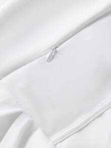 优雅法式休闲束腰方领吊带迷你连衣裙，适合约会、聚会、婚礼、夏季、派对、夏季度假、女士度假装扮。 - 白色 - 查看 11