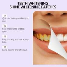 oralhoe Purple Teeth Whitening Strips, Mild Purple Oral Care Strips, Brighten Tooth Cleaning Oral Hygiene Bleaching Dental Tools - Miếng dán răng - Xem 5