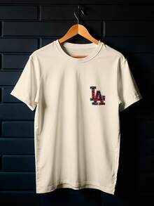 Camiseta Oversized Los Angeles City Street Unissex DTF ref4423 - Bege - Visão 6