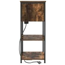 vidaXL Armoire de chevet Chêne fumé 55 x 31 x 76 cm Bois d'ingénierie - Tabac - Voir 6
