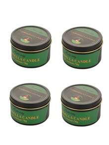 4支/2支装全新香茅/香氛大豆蜡烛，金属罐包装，家居装饰，户外，露营，派对，团队建设，蜡烛摆件，婚礼装饰，送给女性、闺蜜、生日的礼物 - 彩色 - 查看 9