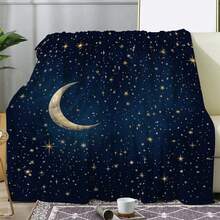 Vintage Style Flannel Fleece Blanket, Star And Moon Print Patchwork, Super Soft Flannel Printed  Blanket,As Birthday Gifts, Family, Wedding, Souvenir Blankets, Polyester Blankets Suitable For All Seasons, Washable, Machine Washable, Lightweight, Breathable, Comfortable, Warm, Unique, 280gsm For Him, Her Personalized Ideal Gifts For Her, Him, Family, Boyfriend, Girlfriend, Father, Family, Mother, Lover, Daughter, Son, Grandfather, Grandmother, Friend, Classmate, Pet.    Perfect Nap, Camping, Travel, Home, Daily Life, Office Decoration, Birthday, Anniversary, Valentine's Day, Thanksgiving, Christmas, Halloween, Mother's Day, Father's Day, Wedding, New Year Gifts ,Sofa,Bed,Car,Bedroom,Living Room,Office,  Outdoor Camping, Beach,Wall Decoration - Nhiều màu 21 - Xem 2
