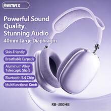 REMAX 頭戴式耳機RB-300HB 長效續航 音質藍牙5.4 藍牙耳機久戴不痛 配戴舒適 - 雅丹黑 - 查看 6