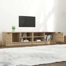 vidaXL Muebles para TV 2 piezas madera sonoma 80x35x36,5 cm madera de ingeniería - Marrón - Ver 3