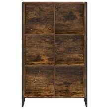 vidaXL Biblioteca Chêne Fumé 99,5 x 30 x 108,5 cm Bois d'ingénierie - Castanho - Ver 5