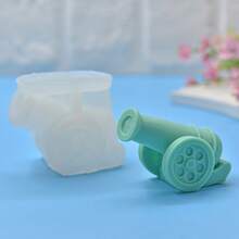 1pc Large Cannon Mold, Silicone Mold For DIY Rocket Cannon Model Decoration, Plaster Mold
